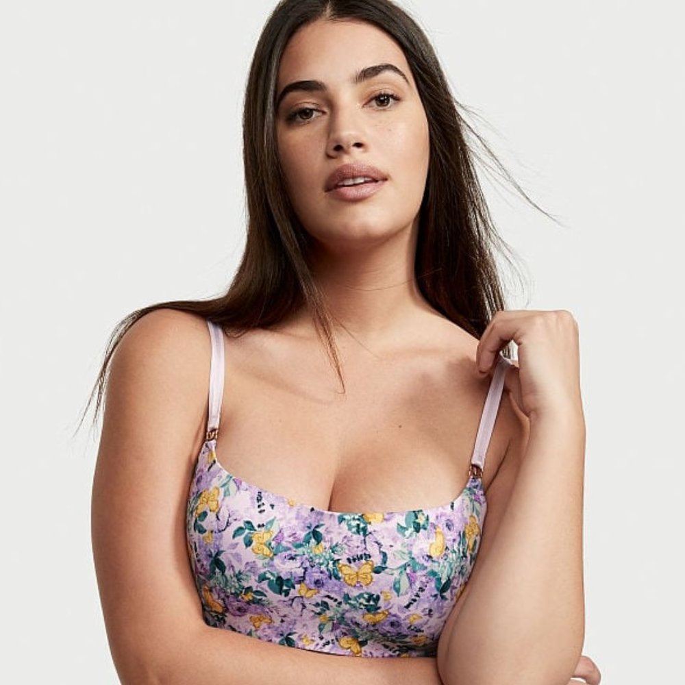 NWT Victoria's Secret Love Cloud Smooth Straight-Neck Lounge Bra Large